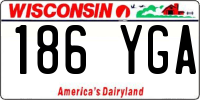 WI license plate 186YGA