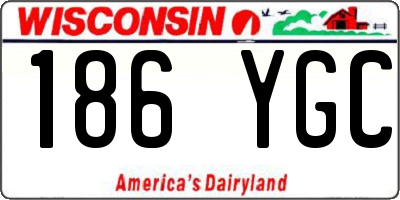 WI license plate 186YGC