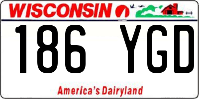 WI license plate 186YGD