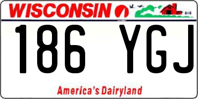 WI license plate 186YGJ