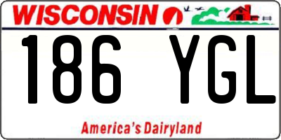 WI license plate 186YGL