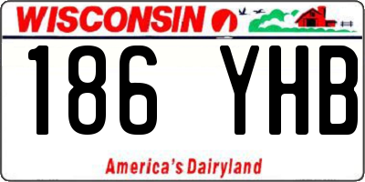 WI license plate 186YHB