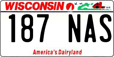WI license plate 187NAS