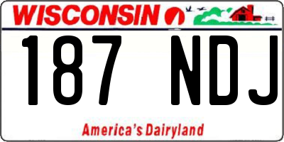 WI license plate 187NDJ