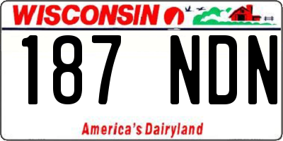 WI license plate 187NDN