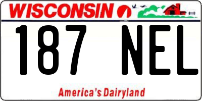 WI license plate 187NEL