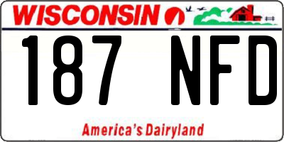 WI license plate 187NFD