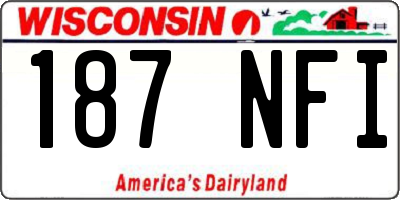 WI license plate 187NFI