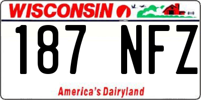 WI license plate 187NFZ