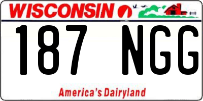 WI license plate 187NGG