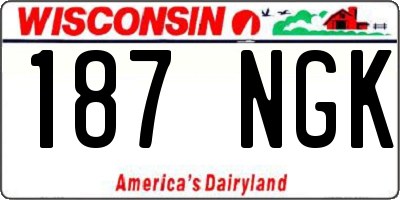 WI license plate 187NGK
