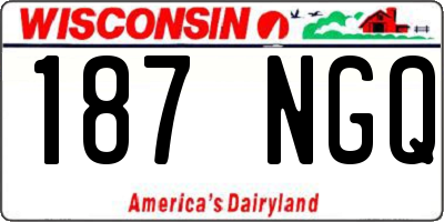 WI license plate 187NGQ