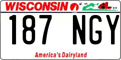 WI license plate 187NGY