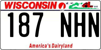 WI license plate 187NHN