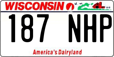 WI license plate 187NHP