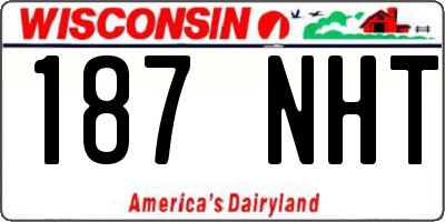 WI license plate 187NHT