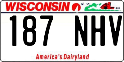 WI license plate 187NHV