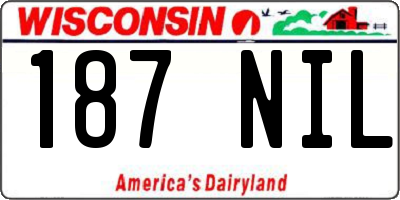 WI license plate 187NIL