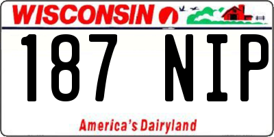 WI license plate 187NIP