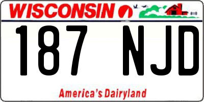 WI license plate 187NJD