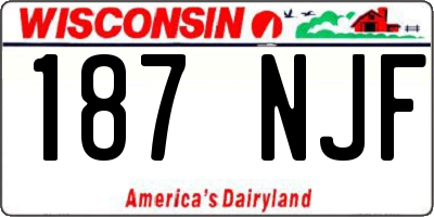 WI license plate 187NJF