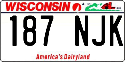 WI license plate 187NJK
