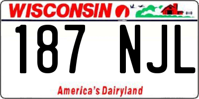 WI license plate 187NJL