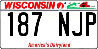 WI license plate 187NJP