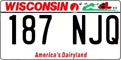 WI license plate 187NJQ