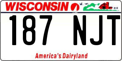 WI license plate 187NJT