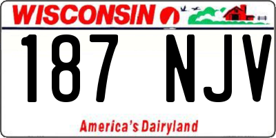 WI license plate 187NJV