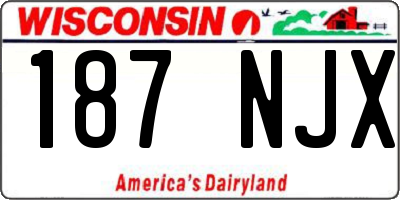 WI license plate 187NJX