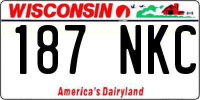 WI license plate 187NKC