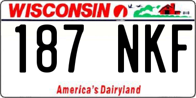 WI license plate 187NKF