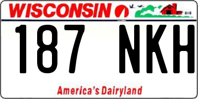 WI license plate 187NKH