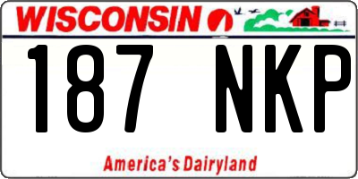 WI license plate 187NKP