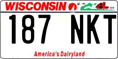 WI license plate 187NKT