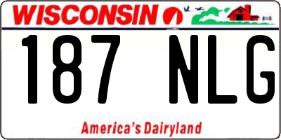 WI license plate 187NLG
