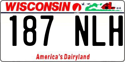 WI license plate 187NLH