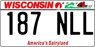 WI license plate 187NLL