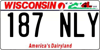 WI license plate 187NLY
