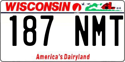 WI license plate 187NMT