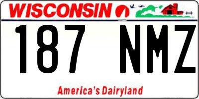 WI license plate 187NMZ