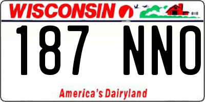 WI license plate 187NNO