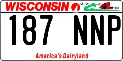 WI license plate 187NNP