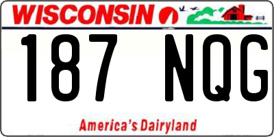 WI license plate 187NQG
