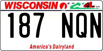 WI license plate 187NQN