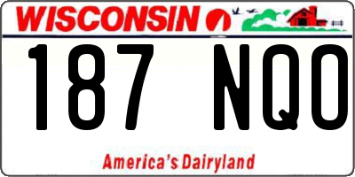 WI license plate 187NQO