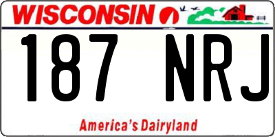 WI license plate 187NRJ