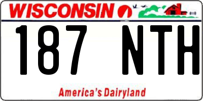 WI license plate 187NTH